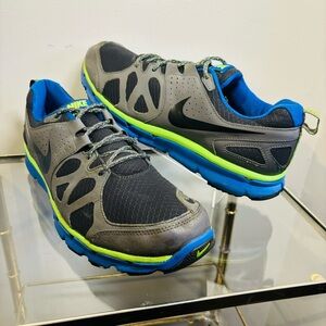 Nike Flex Trail 538548-003 Grey Black Green Blue Size 13 Sneaker Running Shoe